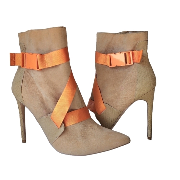 Steve Madden Wild Booties Kahki / Orange - Picture 1 of 10